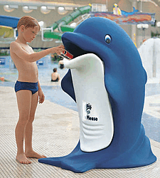 Odpadkový kôš - delfín