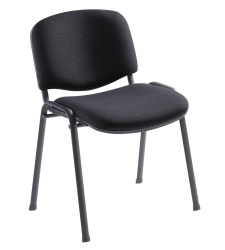 Konferenčná stolička, čalúnená - čierna