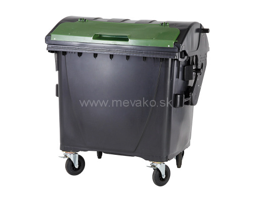 Plastový kontajner 1100 l čierno-zelený V/V
