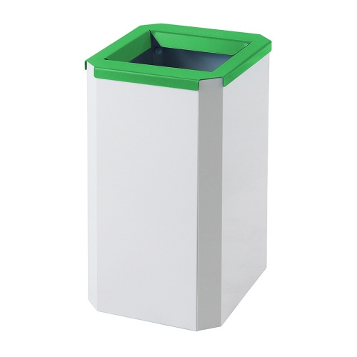 Odpadkový kôš vysoký - sivo-zelený